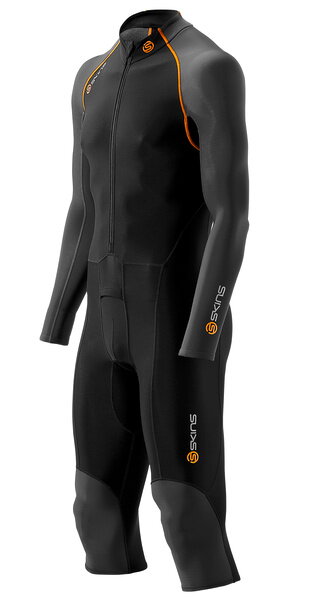 誕生日プレゼント Skins Bio S400 - Thermal Mens Black/Graphite/Orange All-in 下着・アンダーウェア