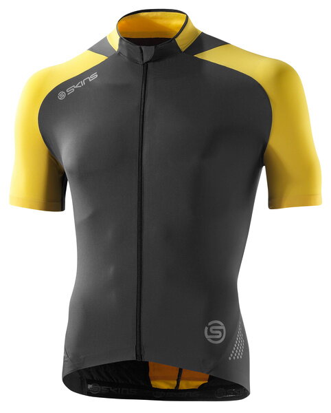 Skins Cycle Mens Yellow/Grey S/S Jersey pouze M