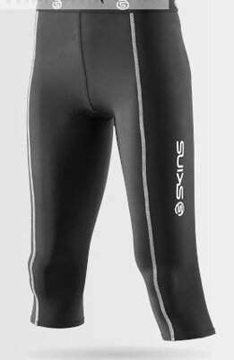 Skins Snow Womens Black/Silver 3/4 Tights - kompresní termální kalhoty - pouze vel. S