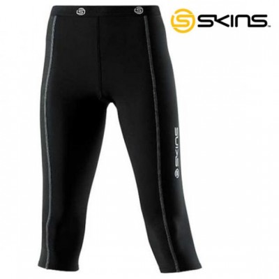 Skins Snow Thermal Womens Black/Silver 3/4 Tights