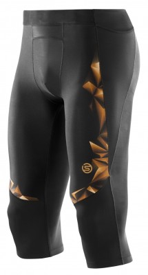 Skins A400  Mens Gold 3/4 Tights - kompresní kalhoty