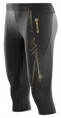 Skins A400 Womens Gold 3/4 Tights - kompresní kalhoty  - pouze vel. M.