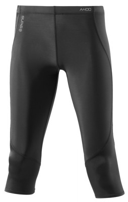 Skins A400 Womens Black/Silver 3/4 Tights