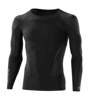 Skins Bio G400 - Golf Black Top Long Sleeve colour logo