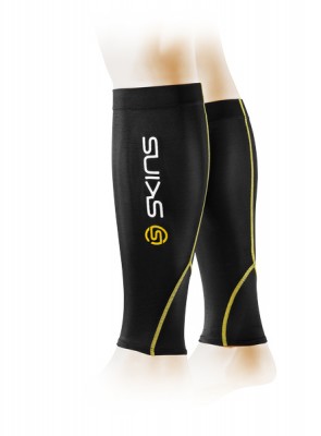 Skins Essential Black/Yellow Calftights mx (Unisex)