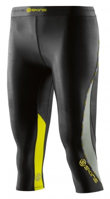 Skins DNAmic Womens 3/4 Tights Black/Limoncello