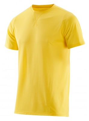 SKINS Activewear Avatar Mens Top Short Sleeve Round Neck Citron/Marle