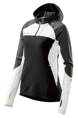 Skins PLUS Orion Womens Long Sleeve Hoodie Black/Cloud