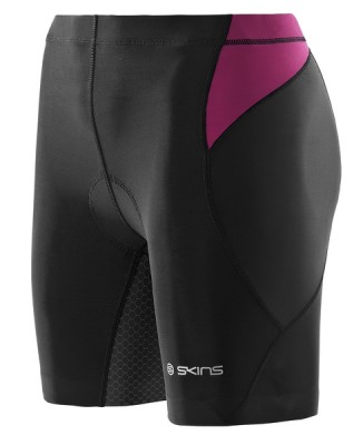 Skins TRI 400 Womens Black/Orchid Shorts