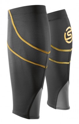 Skins Essential Black/Yellow Calftights mx (Unisex)