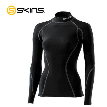 Skins Snow Thermal  Womens Black/Silver Top - termální kompresní tričko - pouze vel. L