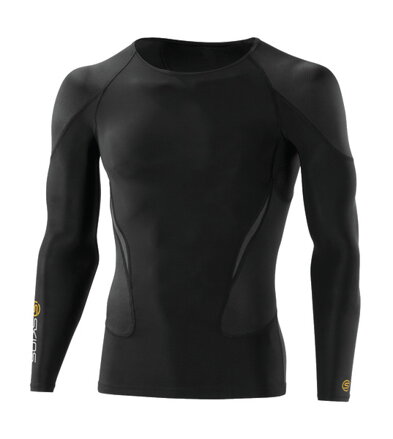 Skins Bio G400 - Golf Black Top Long Sleeve colour logo