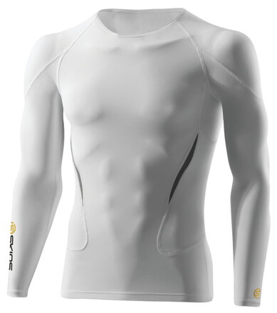 Skins Bio G400 - Golf White Top long sleeve colour logo