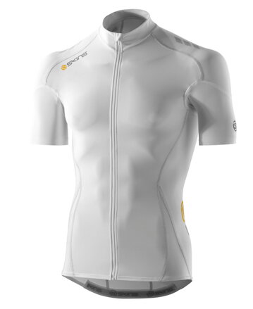 Skins Cycle  Mens White/Grey Compresn S/S Jersey