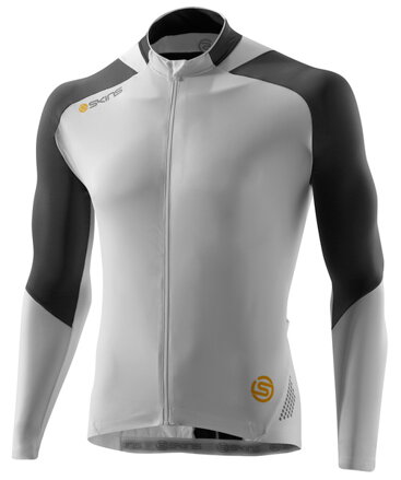 Skins Cycle  Mens White/Grey L/S Jersey