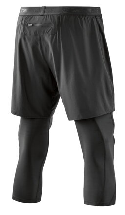 Skins DNAmic Mens Superpose 3/4 Tights Black/Silver - kompresní kalhoty - pouze vel. XL