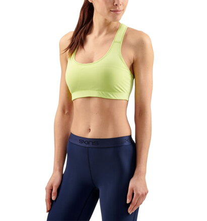 Skins DNAmic FLUX Sports Bra Fluro Apple