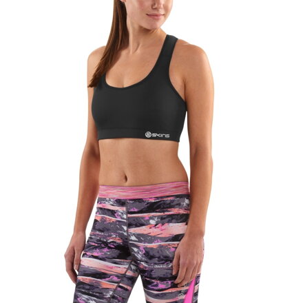 Skins DNAmic Flux Sports Bra Black - pouze vel. XL