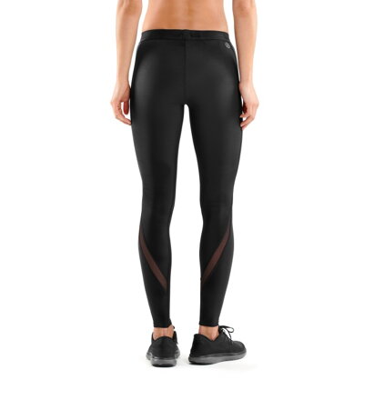 Skins DNAmic Womens Long Tights Black/Black - kompresní kalhoty