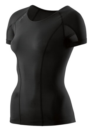 Skins DNAmic Womens Top Short Sleeve Black/Black - kompresní tričko - jen vel. S