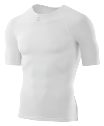 Skins DNAmic Team Mens Top Short Sleeve White - kompresní triko - jen vel. L