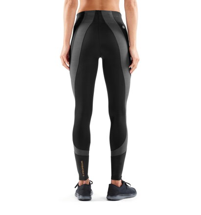 SKINS K-PROPRIUM Womens Compression Long Tights Charcoal/Black - kompresní  kalhoty