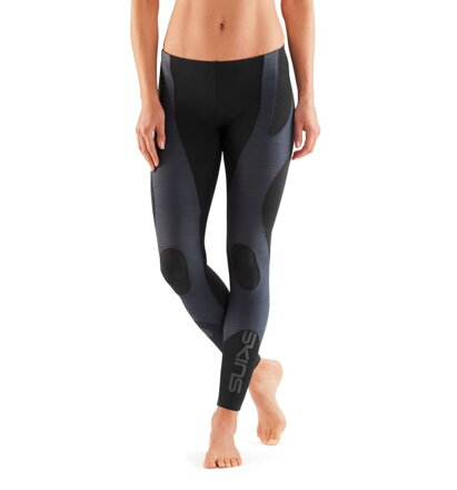 SKINS K-PROPRIUM Womens Compression Long Tights Charcoal/Black - kompresní  kalhoty