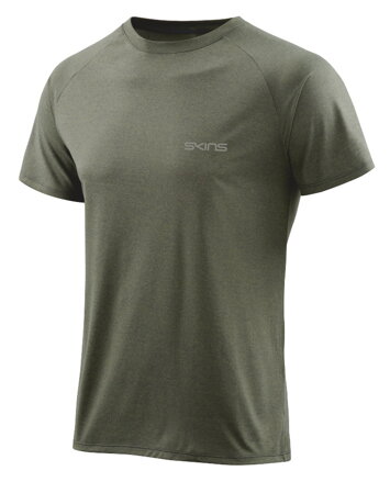 SKINS Activewear Bergmar Mens Active Top S/S Round Neck Utility/Marle