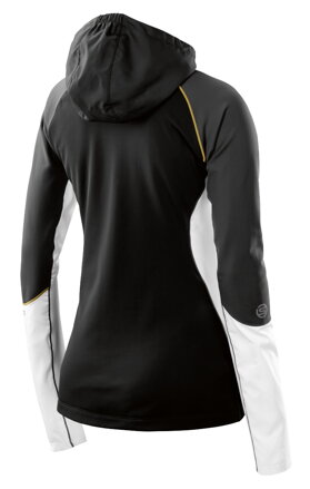 Skins PLUS Orion Womens Long Sleeve Hoodie Black/Cloud
