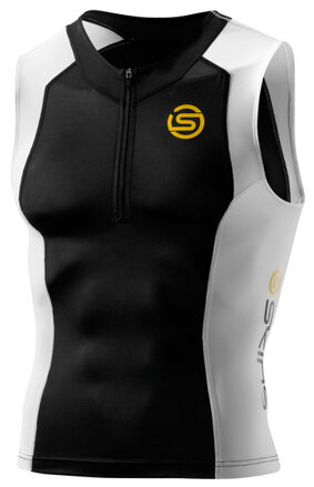 Skins TRI 400 Mens Black/White Top Sleeveless - pouze vel. M