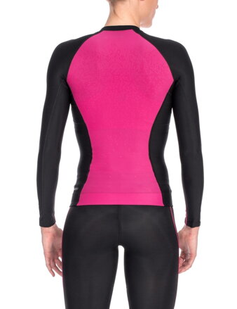 Skins Bio A200 Womens Black/Pink Top Long  Sleeve