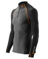 Skins Bio S400 - Thermal Mens Black/Graphite/Orange L/S MckNeckw zip