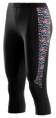 Skins S400 Thermal Womens Black/Multiprint 3/4 Tights - kompresní termální kalhoty - pouze velikost "S"