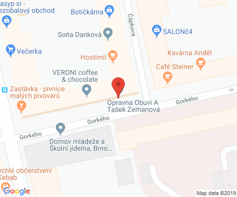 Google map: Gorkého 40, 602 00 Brno