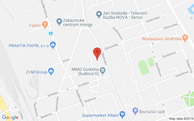 Google map: Nádražní 93, 702 00 Ostrava