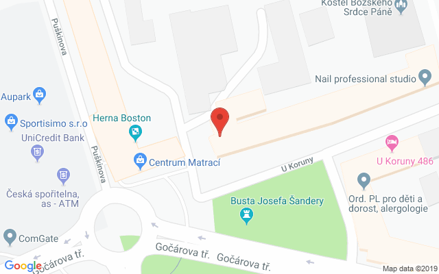 Google map: U Koruny 16, Hradec Králové